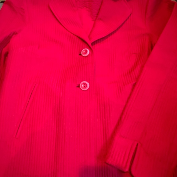 Coldwater Creek Bright Red Silk Blend Tie Back Holiday Light Jacket- Sz-10 - Picture 16 of 16